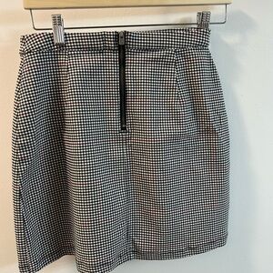 Hollister Black, White, and red Gingham High Rise Pencil Skirt